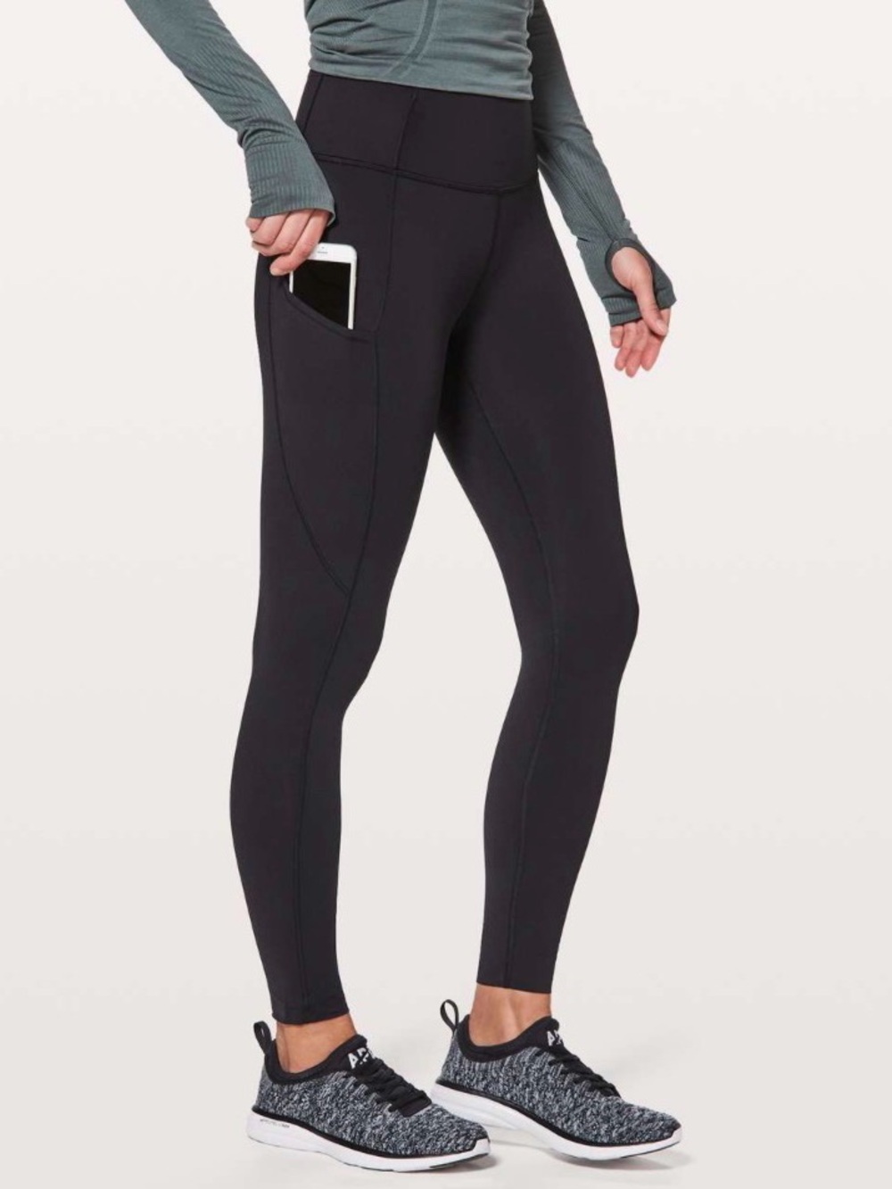 Lululemon Fast & Free 7/8 Tight II *Non-Reflective Nulux 25" Black Size 2